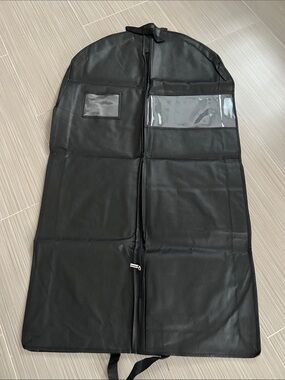 Black Garment Bag for Jackets & Coats - Protective Travel Cover